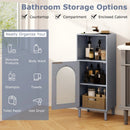 Bathroom Floor Cabinet with Adjustable Shelf and Glass Door by LJGDeals