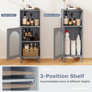 Bathroom Floor Cabinet with Adjustable Shelf and Glass Door by LJGDeals