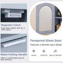 Bathroom Floor Cabinet with Adjustable Shelf and Glass Door by LJGDeals