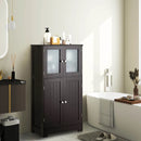 Bathroom Floor Storage Locker Kitchen Cabinet with Doors and Adjustable Shelf by LJGDeals