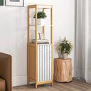 Bathroom Floor Cabinet with Door Shelves Adjustable Shelf-Natural by LJGDeals