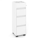 Bathroom Floor Cabinet with 3 Drawers 4 Top Dividers and 1 Towel Rack-White by LJGDeals