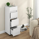 Bathroom Floor Cabinet with 3 Drawers 4 Top Dividers and 1 Towel Rack-White by LJGDeals