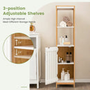 Bathroom Floor Cabinet with Door Shelves Adjustable Shelf-Natural by LJGDeals