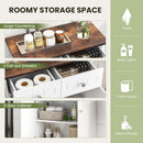 Freestanding Bathroom Floor Cabinet Storage Organizer with 2 Drawers-White by LJGDeals