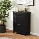 Bathroom Floor Cabinet Freestanding Storage Organizer with 2 Doors by LJGDeals