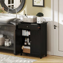 Bathroom Floor Cabinet Freestanding Storage Organizer with 2 Doors by LJGDeals