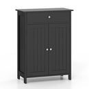 Bathroom Floor Cabinet Freestanding Storage Organizer with 2 Doors by LJGDeals
