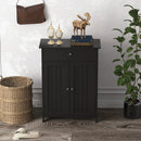 Bathroom Floor Cabinet Freestanding Storage Organizer with 2 Doors by LJGDeals
