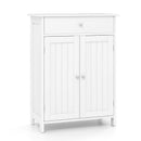 Bathroom Floor Cabinet Freestanding Storage Organizer with 2 Doors by LJGDeals