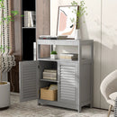 Freestanding Bathroom Floor Cabinet with Double Shutter Doors by LJGDeals