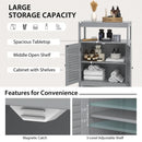 Freestanding Bathroom Floor Cabinet with Double Shutter Doors by LJGDeals