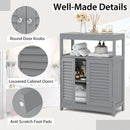 Freestanding Bathroom Floor Cabinet with Double Shutter Doors by LJGDeals