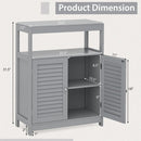 Freestanding Bathroom Floor Cabinet with Double Shutter Doors by LJGDeals