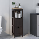 Wooden Bathroom Floor Cabinet with Removable Drawers-Brown by DirectDeals