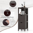 Wooden Bathroom Floor Cabinet with Removable Drawers-Brown by DirectDeals