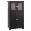 Bathroom Floor Storage Locker Kitchen Cabinet with Doors and Adjustable Shelf by LJGDeals