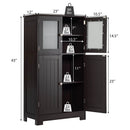Bathroom Floor Storage Locker Kitchen Cabinet with Doors and Adjustable Shelf by LJGDeals