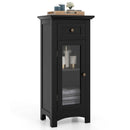 Bathroom Freestanding Storage Cabinet with Single Glass Door by LJGDeals