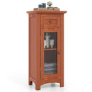 Bathroom Freestanding Storage Cabinet with Single Glass Door by LJGDeals