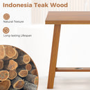 Bathroom Shower Stool Teak Shower Bench for Shaving Legs and Spa Bath by DirectDeals