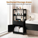 Bathroom Floor Cabinet with Open Shelves and Drawer