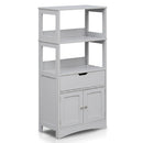 Bathroom Floor Cabinet with Open Shelves and Drawer
