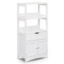 Bathroom Floor Cabinet with Open Shelves and Drawer