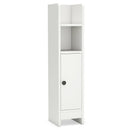 Bathroom Slim Cabinet Corner with Door and Adjustable Shelf-White