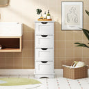 Bathroom Storage Cabinet with Cutout Handles and 4 Drawers by DirectDeals