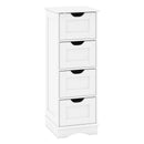 Bathroom Storage Cabinet with Cutout Handles and 4 Drawers