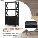 Bathroom Storage Cabinet with Open Shelves and Double Doors by LJGDeals