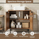 Bathroom Vanity Cabinet with Rattan Doors and U-Shaped Cut-Out by LJGDeals