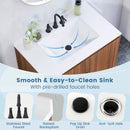 31 Inch Bathroom Vanity Sink Combo with Doors and Open Shelf-Walnut by LJGDeals