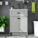 Bathroom Vanity Unit with Basin and 2 Doors-Gray by LJGDeals