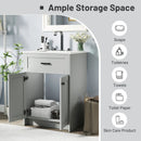 Bathroom Vanity Unit with Basin and 2 Doors-Gray by LJGDeals