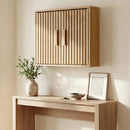 Bathroom Wall Cabinet with 2 Slatted Doors and 3-Level Adjustable Shelves by DirectDeals