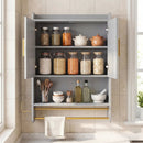 Bathroom Wall Cabinet Wall Mounted Medicine Cabinet with Towel Bars by LJGDeals