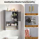 Bathroom Wall Cabinet Wall Mounted Medicine Cabinet with Towel Bars by LJGDeals