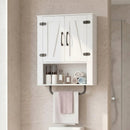 Bathroom Wall Cabinet with Barn Doors and Towel Bar by LJGDeals