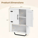 Bathroom Wall Cabinet with Barn Doors and Towel Bar by LJGDeals