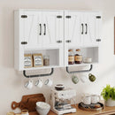 Bathroom Wall Cabinet with Barn Doors and Towel Bar by LJGDeals