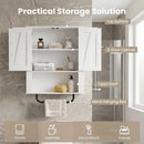 Bathroom Wall Cabinet with Barn Doors and Towel Bar by LJGDeals