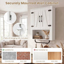 Bathroom Wall Cabinet with Barn Doors and Towel Bar by DirectDeals