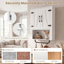 Bathroom Wall Cabinet with Barn Doors and Towel Bar by LJGDeals