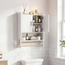Wall Mounted Bathroom Cabinet with Towel Bars and Adjustable Shelf by DirectDeals