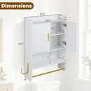 Wall Mounted Bathroom Cabinet with Towel Bars and Adjustable Shelf by LJGDeals