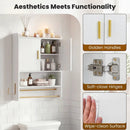 Wall Mounted Bathroom Cabinet with Towel Bars and Adjustable Shelf by LJGDeals