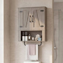 Bathroom Wall Cabinet with Barn Doors and Towel Bar by DirectDeals