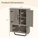 Bathroom Wall Cabinet with Barn Doors and Towel Bar by LJGDeals